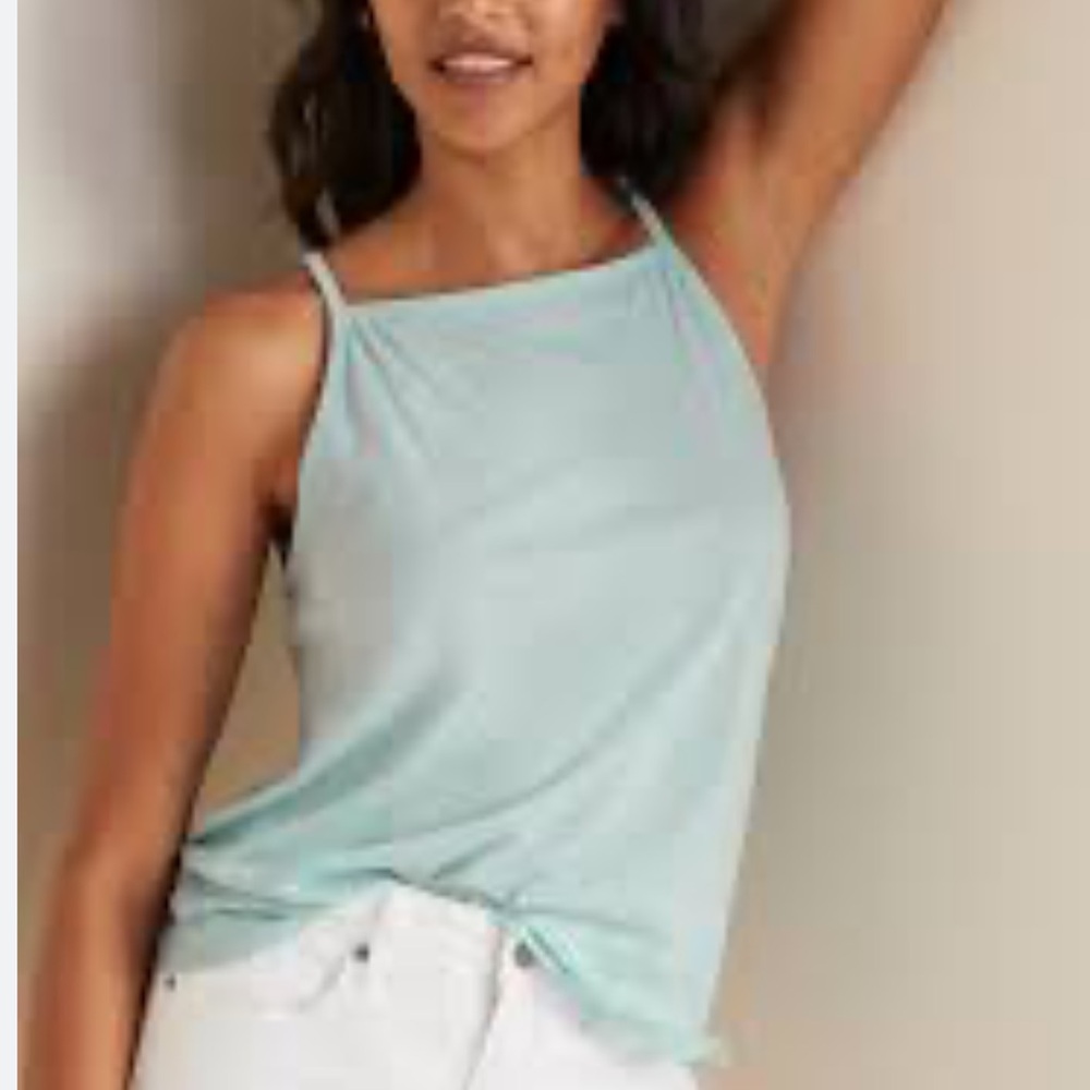 Blue Flowy Tank Top - Picture 2 of 7